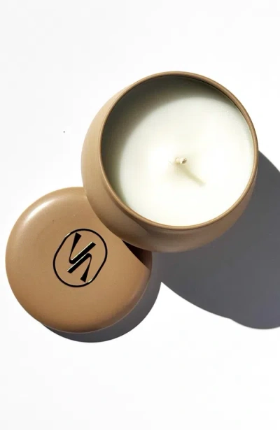 Villa Aburi Mini Scented Travel Candle With Cotton Wick In Brown