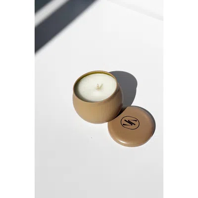 Villa Aburi Mini Scented Travel Candle With Cotton Wick In Brown