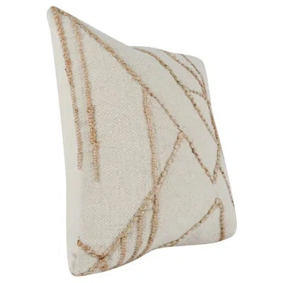 Villa By Classic Home Adil Handwoven Throw Pillow In Ivory