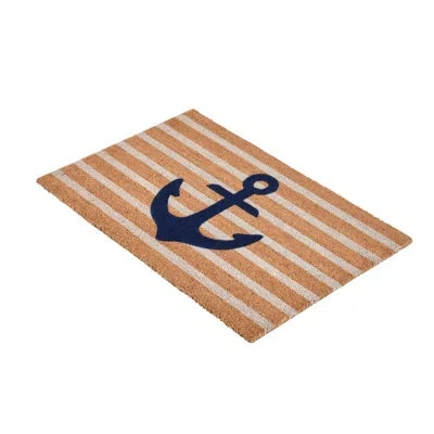 Villa By Classic Home Anchors Away Coir Doormat In Brown