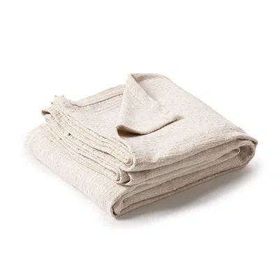 Villa By Classic Home Anion Linen Blend Blanket In Ivory