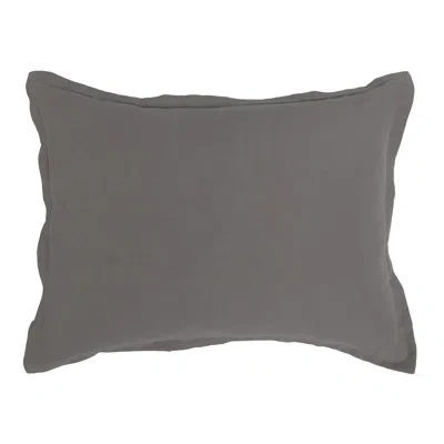 Villa By Classic Home Arcadia Linen Blend Pillow Sham In Gray
