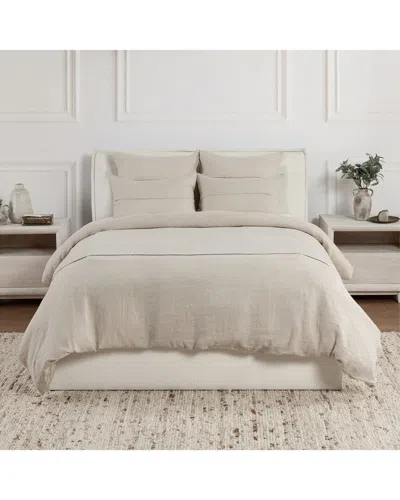 Villa By Classic Home Beaumont 100% Linen Beige Duvet In White