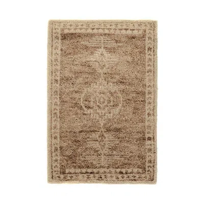 Villa By Classic Home Cairo Handknotted Wool Blend Accent Rug In Dessert Brown