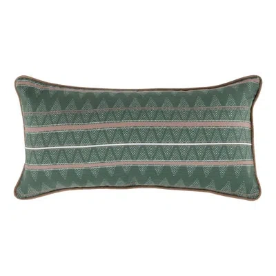 Villa By Classic Home Cape Indoor/outdoor Reversible Throw Pillow In White;green;beige
