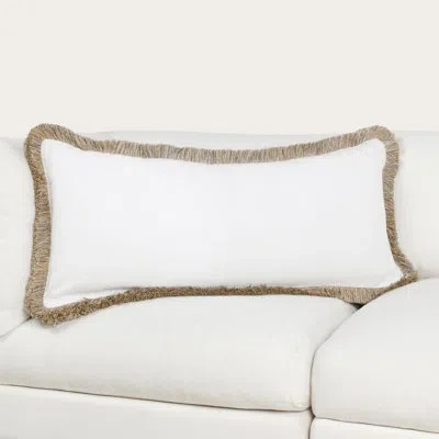 Villa By Classic Home Cara Fringe Linen Blend Throw Pillow