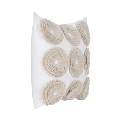 Villa By Classic Home Cotton Throw Pillow In Ivory