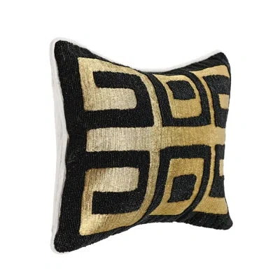 Villa By Classic Home Dala Cotton Blend Throw Pillow In Black
