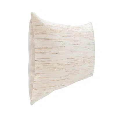 Villa By Classic Home Dalton  Silk Throw Pillow In Beige