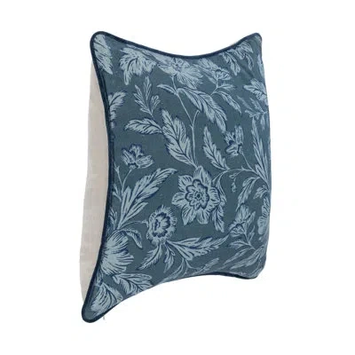 Villa By Classic Home Davenport Linen Fabric Throw Pillow In Blue