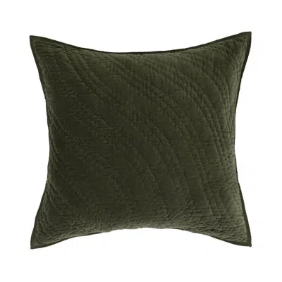 Villa By Classic Home Elms Velvet Cotton Blend Sham In Green