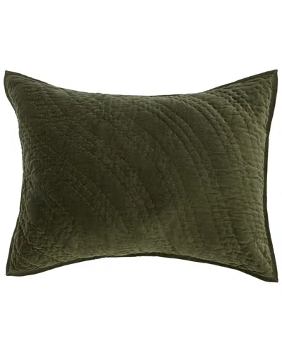 Villa By Classic Home Elms Velvet Sham In Green