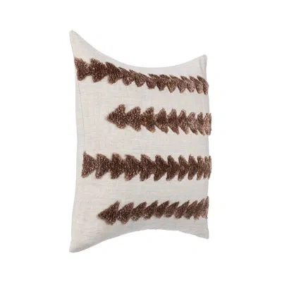 Villa By Classic Home Essay Linen Blend Throw Pillow In Brown