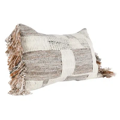 Villa By Classic Home Farah 14"x26" Cotton Linen Blend Throw Pillow, Natural In Natural Multicolor