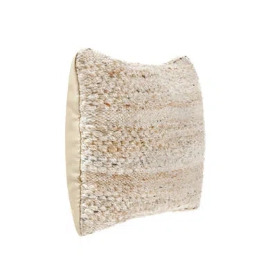 Villa By Classic Home Ford  Recycled Fabric Throw Pillow In Beige