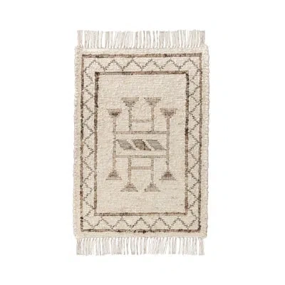 Villa By Classic Home Gazi Wool Blend Handwoven Accent Rug In Ivory