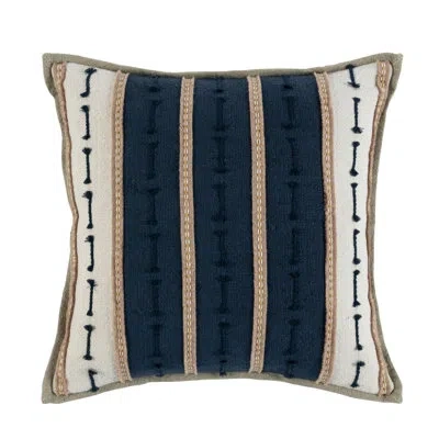 Villa By Classic Home Jay 20" X 20" Throw Pillow, Blue