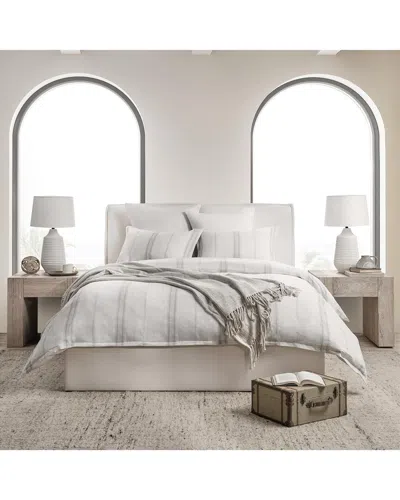 Villa By Classic Home Jayson Linen-blend Fabric Duvet In Gray