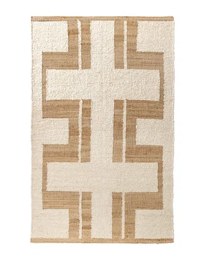 Villa By Classic Home Kavala Hand Woven Wool-blend Area Rug In Brown