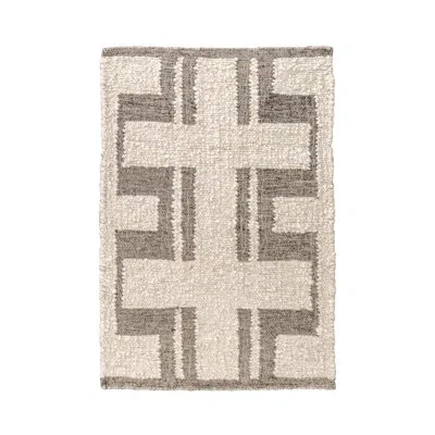Villa By Classic Home Kavala Handwoven Wool Blend Accent Rug In Ivory,gray
