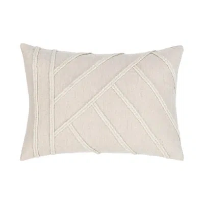Villa By Classic Home Langdon  Linen Blend Throw Pillow In Ivory