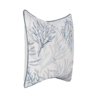 Villa By Classic Home Lessonia Cotton Fabric Throw Pillow In Blue