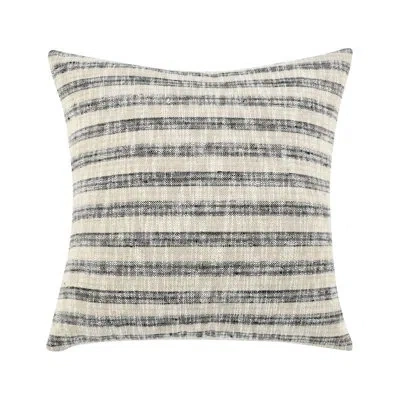 Villa By Classic Home Linna Striped Fabric Pillow In Gray
