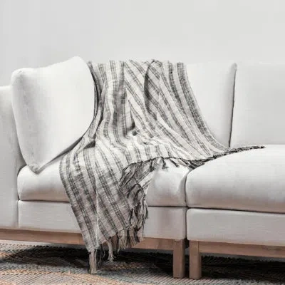 Villa By Classic Home Linna Woven Throw Blanket
