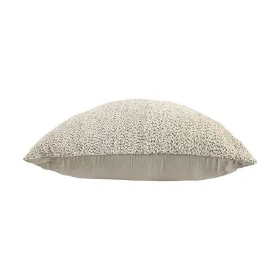 Villa By Classic Home Maris 36" Linen Blend Fabric Ivory Floor Cushion Pouf