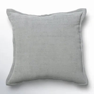 Villa By Classic Home Meret Linen Throw Square Pillow Cover & Insert In Gray