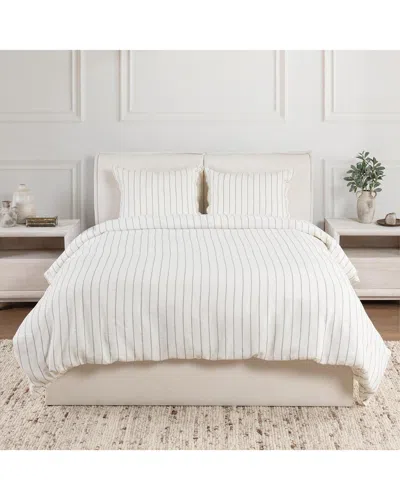 Villa By Classic Home Monaco Belgian Linen Duvet Set In White