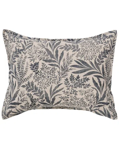 Villa By Classic Home Mulberry Linen Blend Sham - Blue In Brown