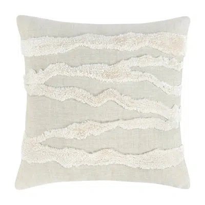 Villa By Classic Home Passage Abstract Linen Throw Pillow In Ivory
