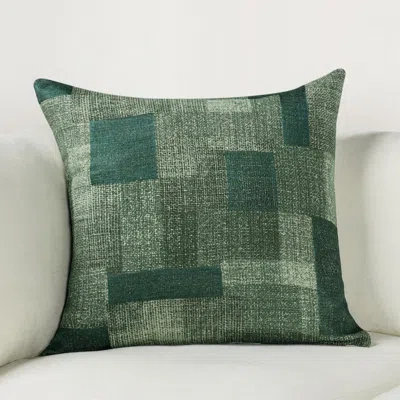 Villa By Classic Home Praia 22" Fabric Green  Throw Pillow