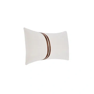 Villa By Classic Home Ralph 14x26 Cotton Linen Fabric Throw Pillow, Ivory Sangria In Red;purple;ivory