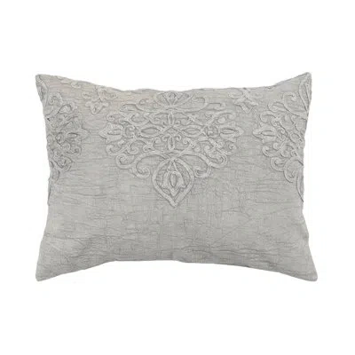 Villa By Classic Home Reagan 100% Cotton Pillow Sham In Gray
