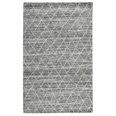 Villa By Classic Home Rectangle Hastings Wool Area Rug With Non-slip Backing In Gray