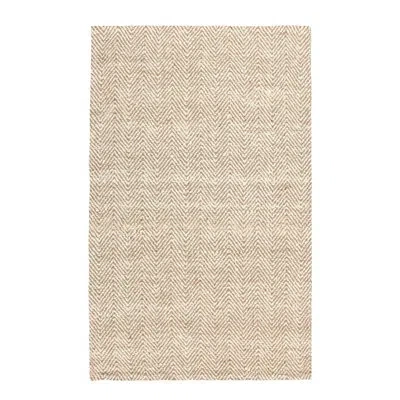 Villa By Classic Home Rectangle Herringbone Area Rug In Ivory