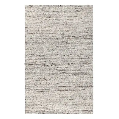 Villa By Classic Home Rectangle Loomis Wool Area Rug With Non-slip Backing In Ivory