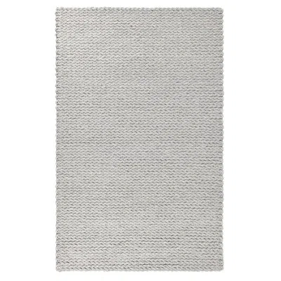 Villa By Classic Home Rectangle Oxnard Wool Area Rug With Non-slip Backing In Gray