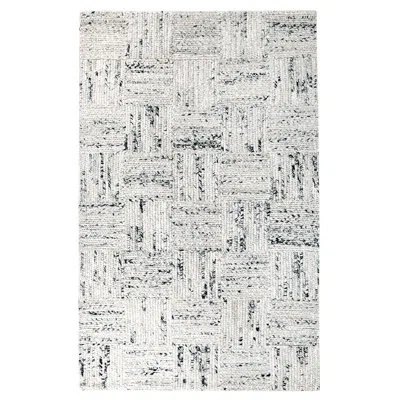 Villa By Classic Home Rectangle Sosa Area Rug In Black;ivory