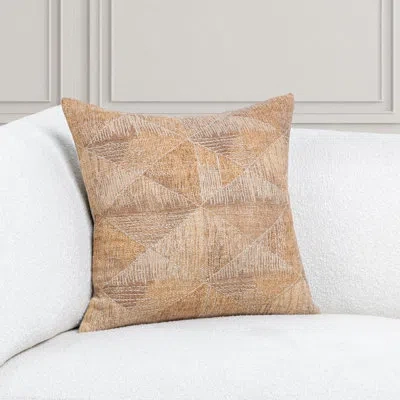 Villa By Classic Home Rev Cotton Blend Throw Pillow In Caramel