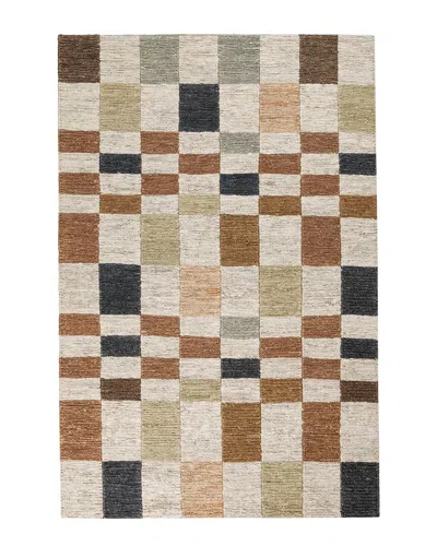 Villa By Classic Home Soumak Hand Woven Jute Checkered Rug In Multi