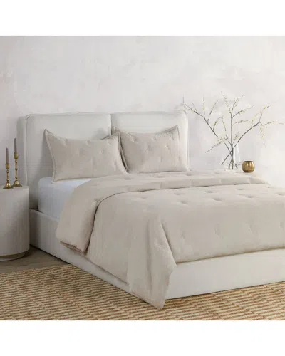 Villa By Classic Home Talia Linen-blend Comforter Set In Gray