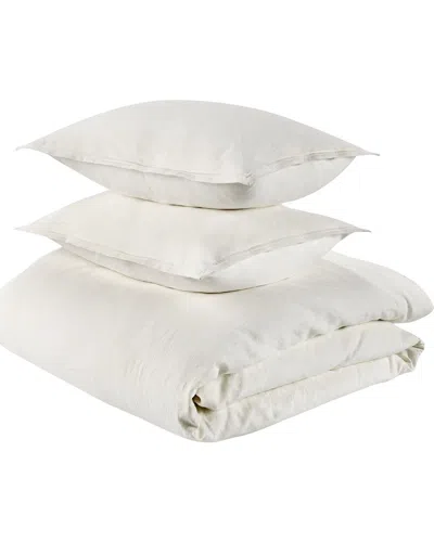 Villa By Classic Home Talia Linen-blend Duvet Set In Neutral