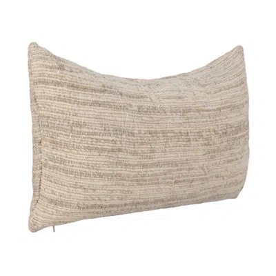 Villa By Classic Home Wharf  Linen Blend Throw Pillow In Beige
