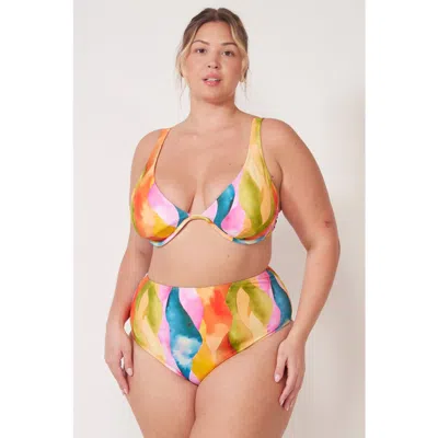 Villa Fresca Amelia Bikini Swimsuit Top In Multi