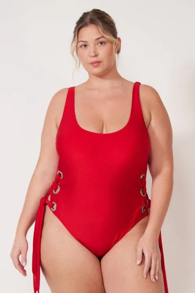 Villa Fresca Andi One-piece Swimsuit In Red