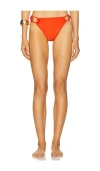 Villa Fresca Bianca Bikini Bottom In Tangerine