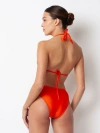 Villa Fresca Bianca Bikini Swim Bottoms In Tangerine